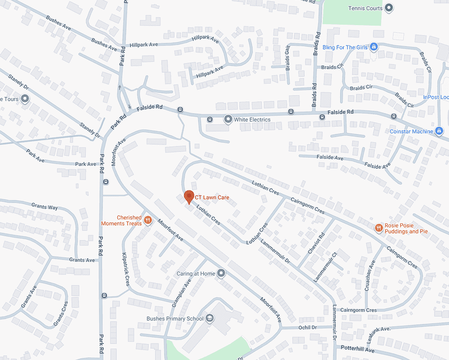 A map image of Paisley and the surrounding areas